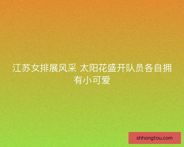 江苏女排展风采 太阳花盛开队员各自拥有小可爱